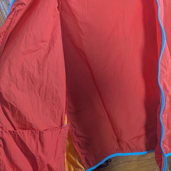 retro y2k Red and Orange Windbreaker Jacket - Picture 6 of 8